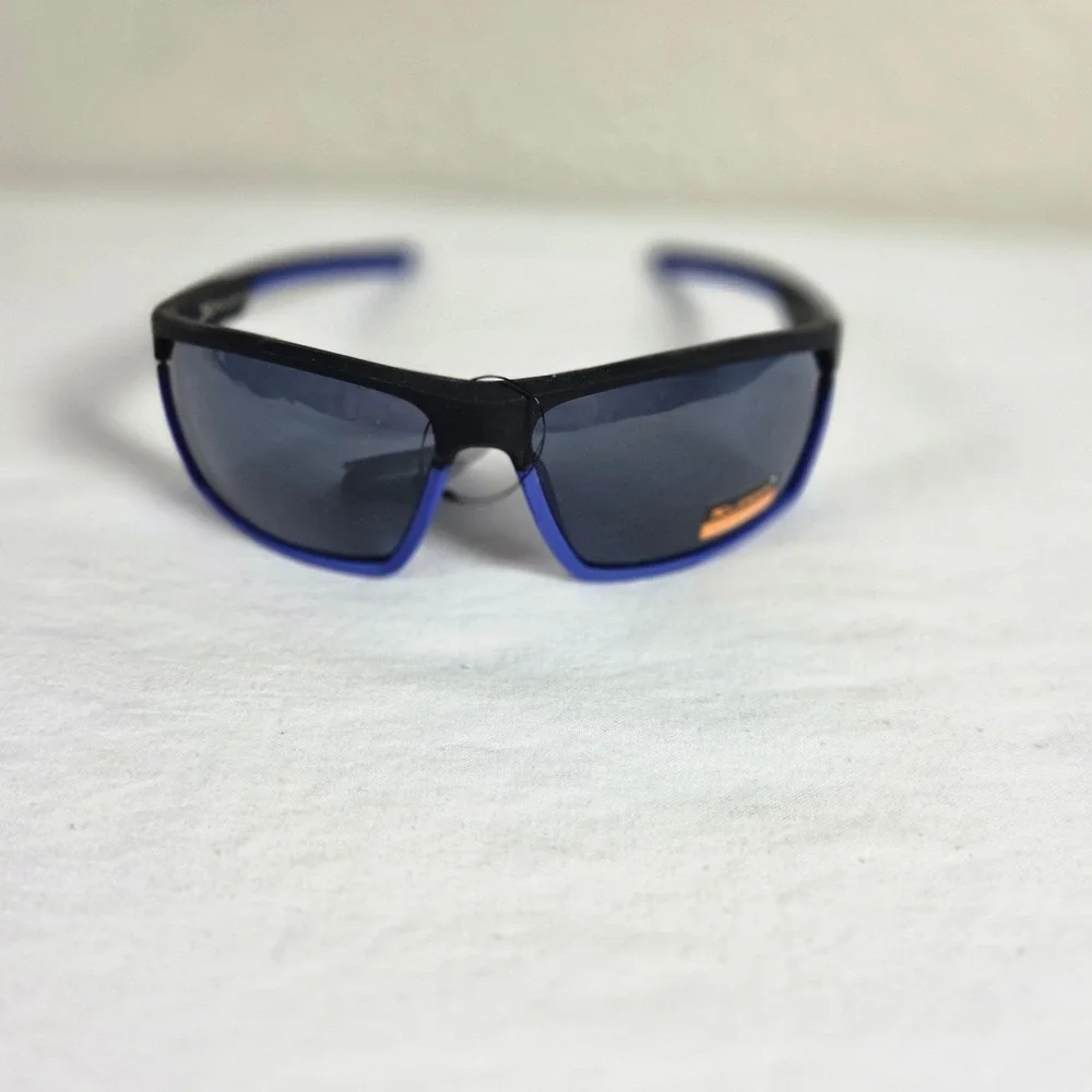 X-Loop Sports Sunglasses Black Blue Wrap Around UV400 Polycarbonate Lens Mens